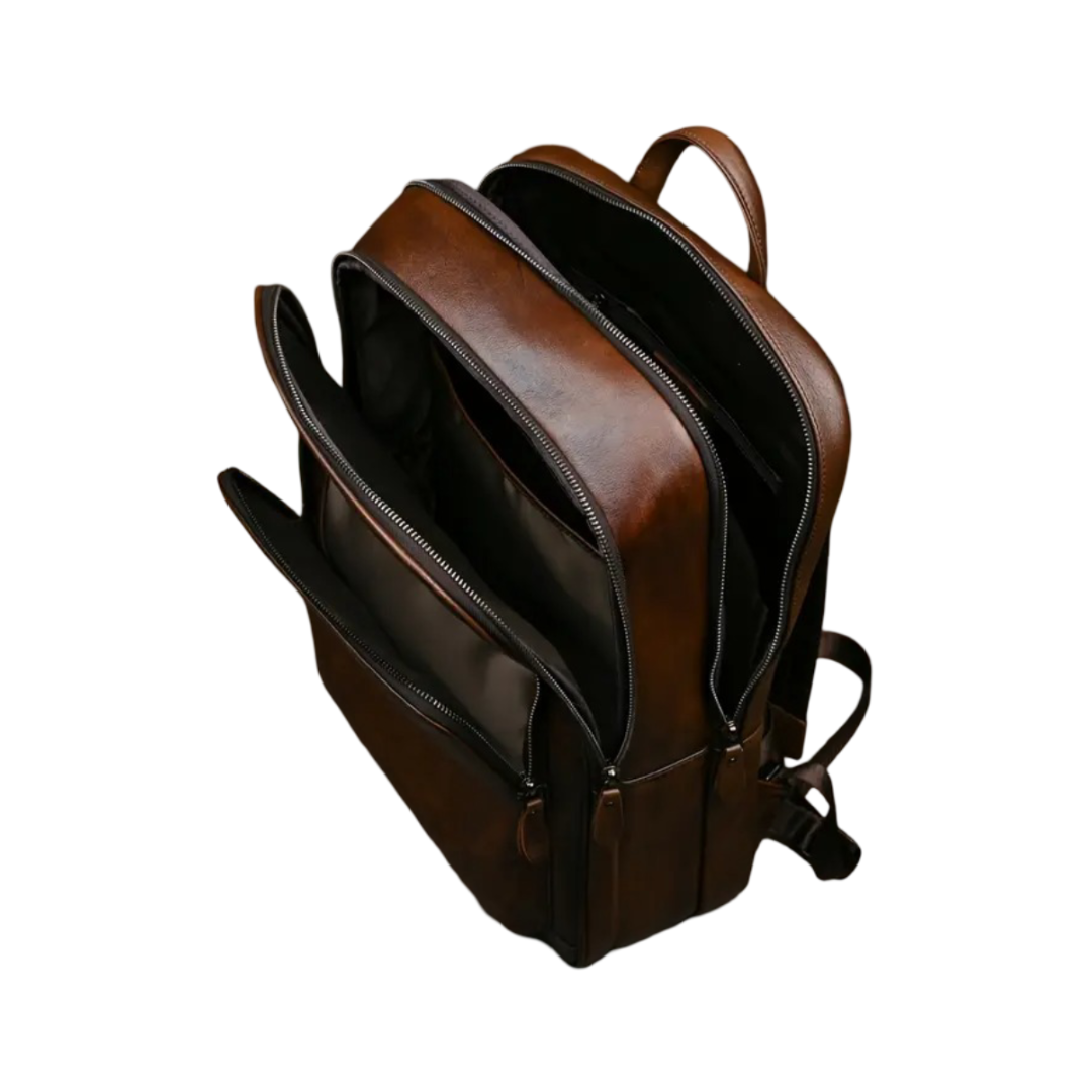 Bennett | Full-Grain Leather “Professor” Laptop Backpack