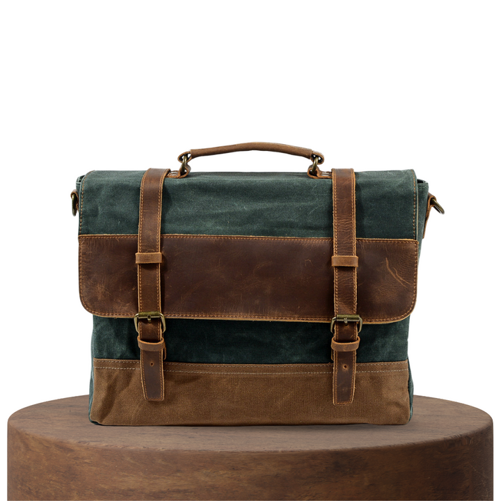 Kevin | Sturdy Canvas Leather | Messenger Bag