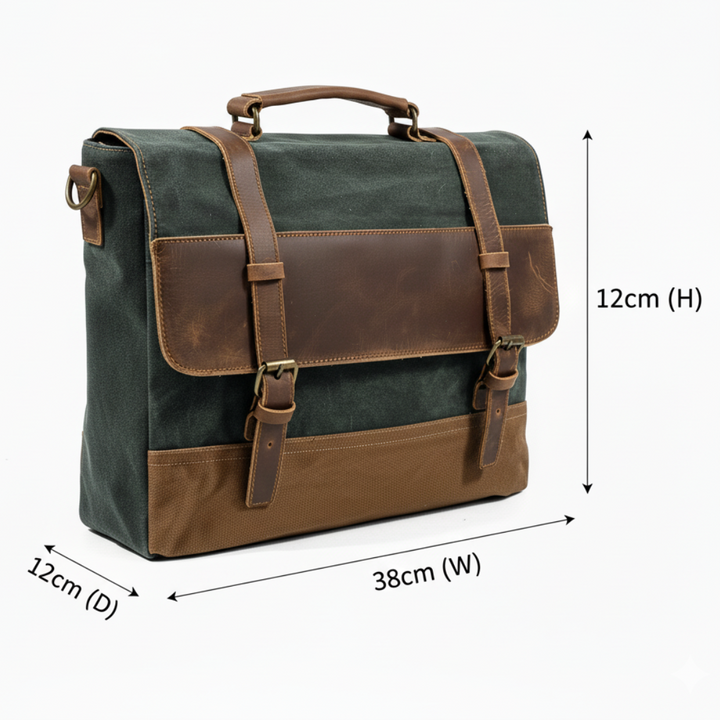 Kevin | Sturdy Canvas Leather | Messenger Bag