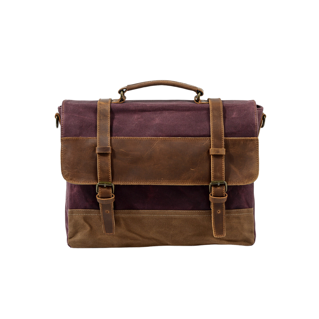 Kevin | Sturdy Canvas Leather | Messenger Bag