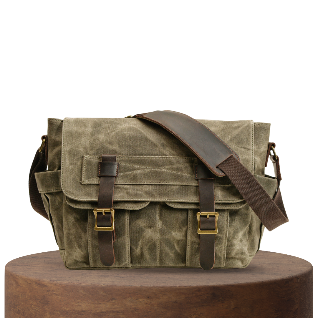 Lester | Retro Textured Canvas Leather | Shoulder Bag