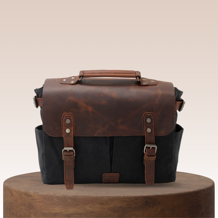 Edward | Vintage Canvas with Leather Flap | Messenger Bag