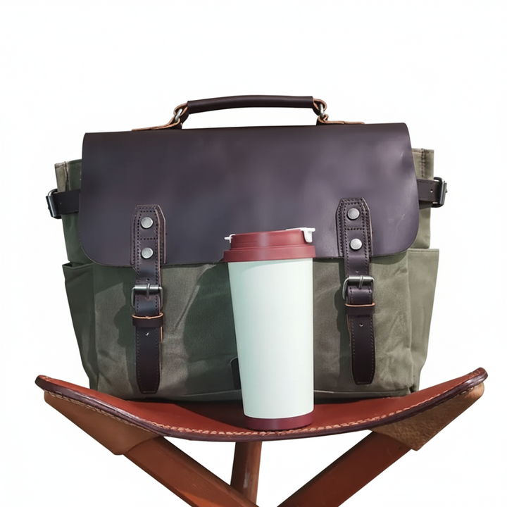 Edward | Vintage Canvas with Leather Flap | Messenger Bag