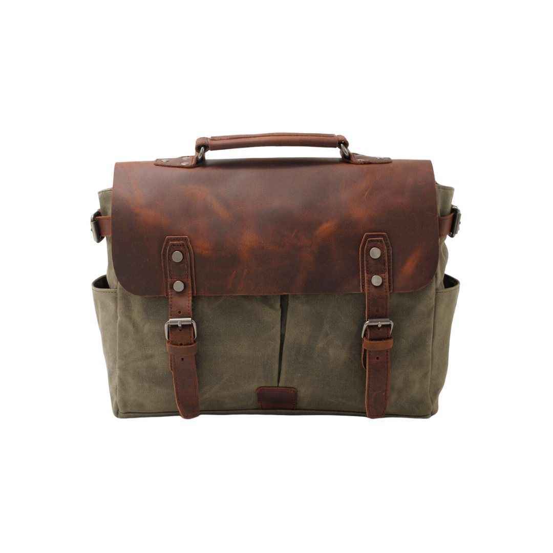 Edward | Vintage Canvas with Leather Flap | Messenger Bag