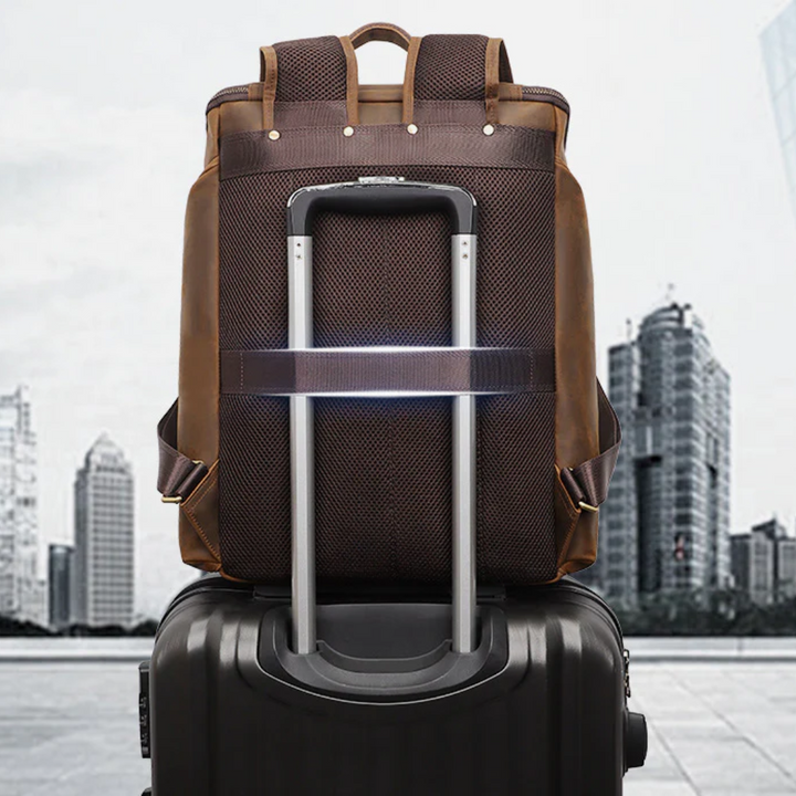 Laurent | Classic Leather with Front Pocket | Backpack