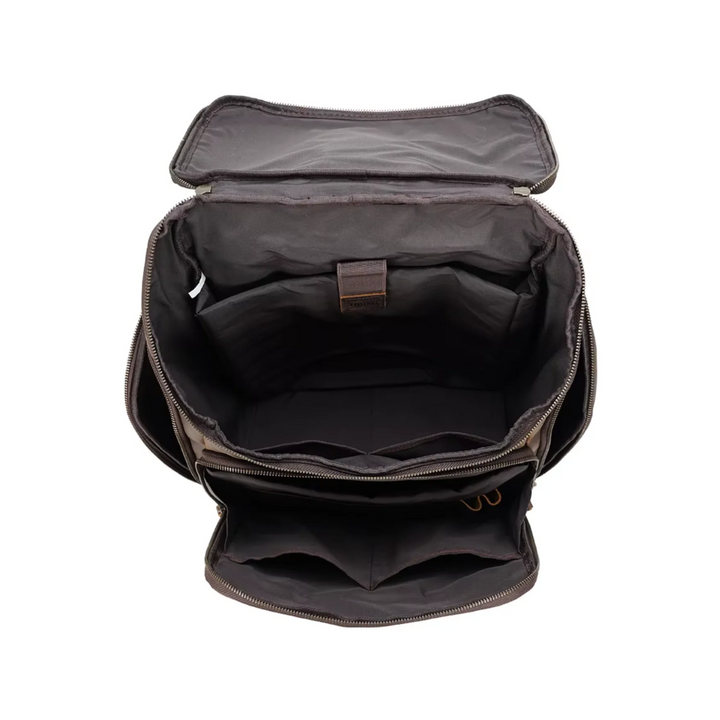 Laurent | Classic Leather with Front Pocket | Backpack