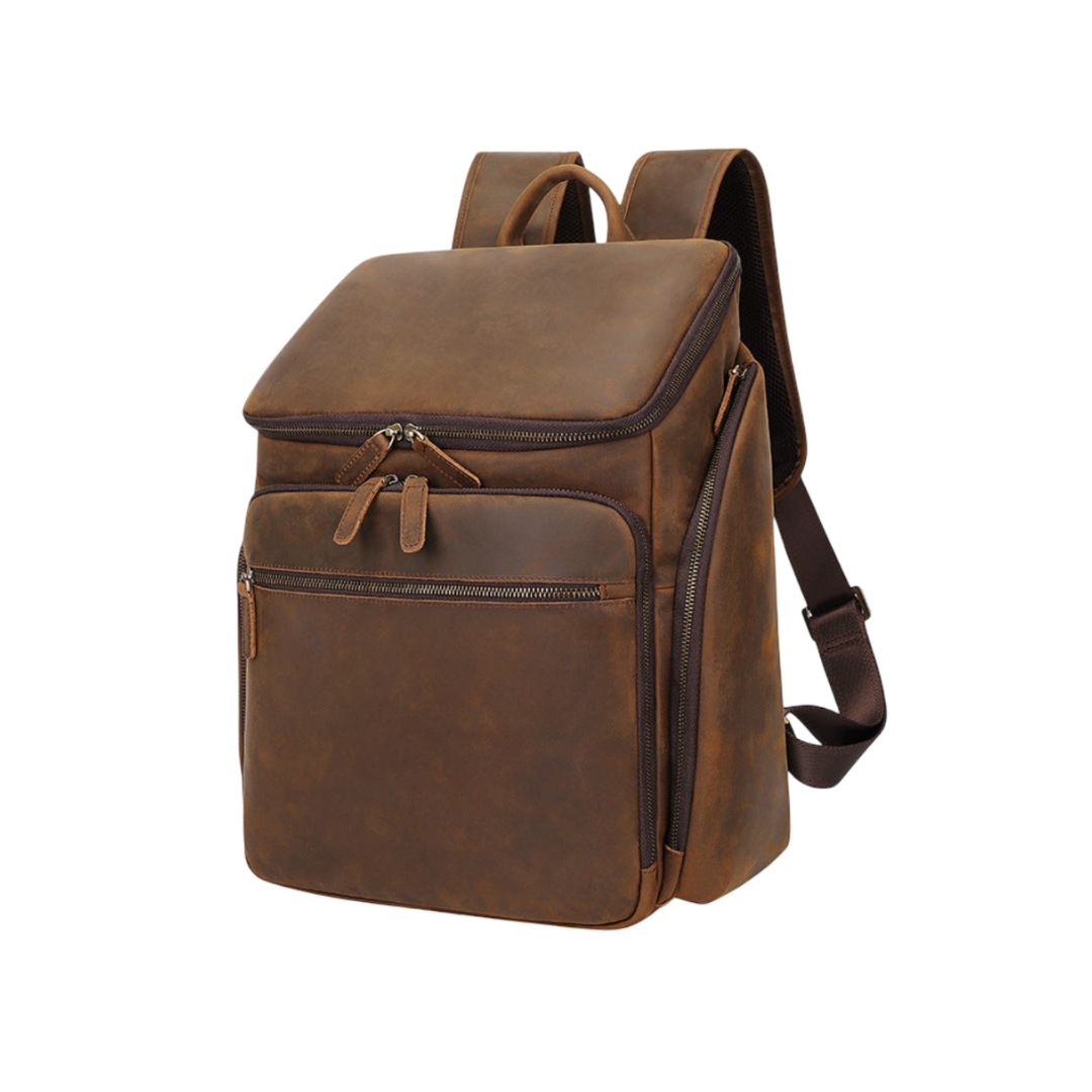 Laurent | Classic Leather with Front Pocket | Backpack