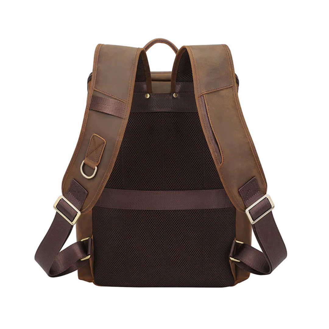 Laurent | Classic Leather with Front Pocket | Backpack
