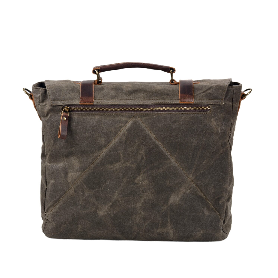 Clark | Vintage Waxed Canvas Leather Straps | Messenger bag