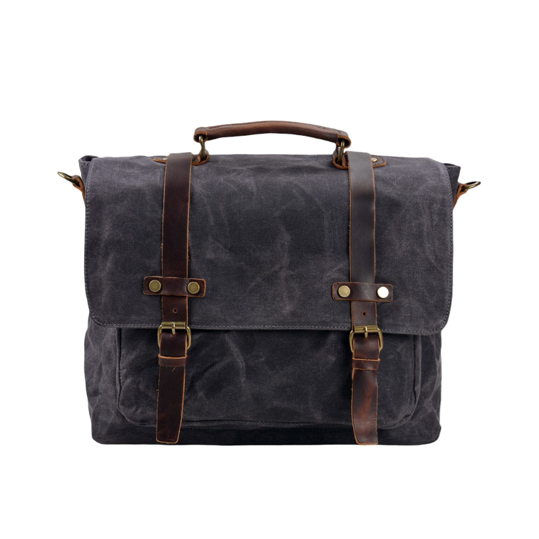 Clark | Vintage Waxed Canvas Leather Straps | Messenger bag