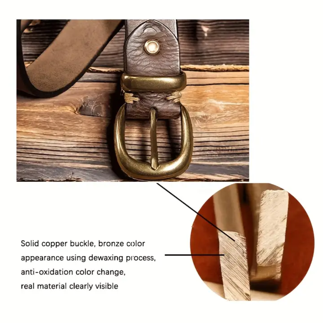 Luca | Retro Belt with Gold Buckle (BUY 1 GET 1 FREE)