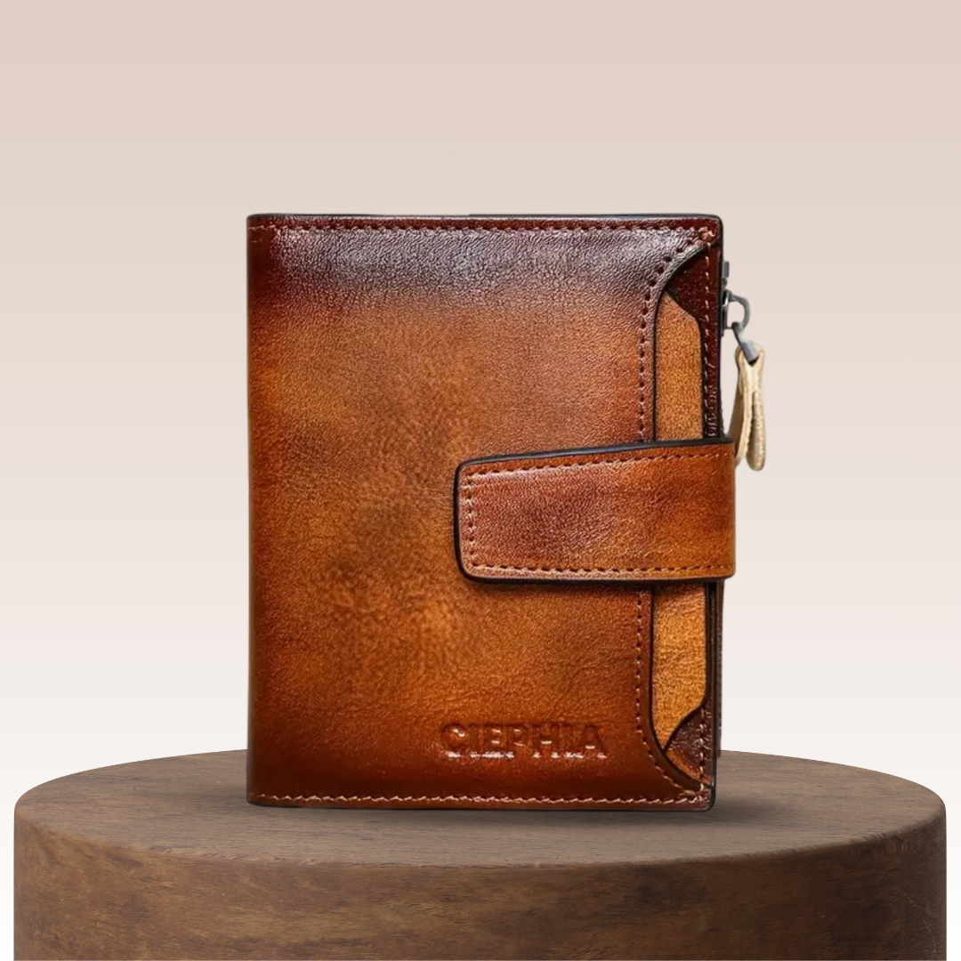 Callum | Vintage Leather RFID Duo-fold Wallet