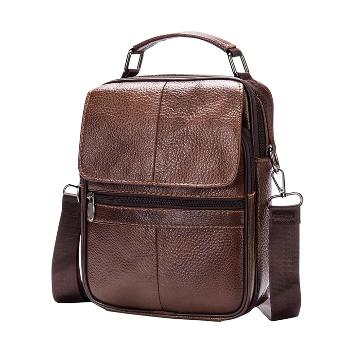 Jasper | Leather Courier Shoulder Bag for Men
