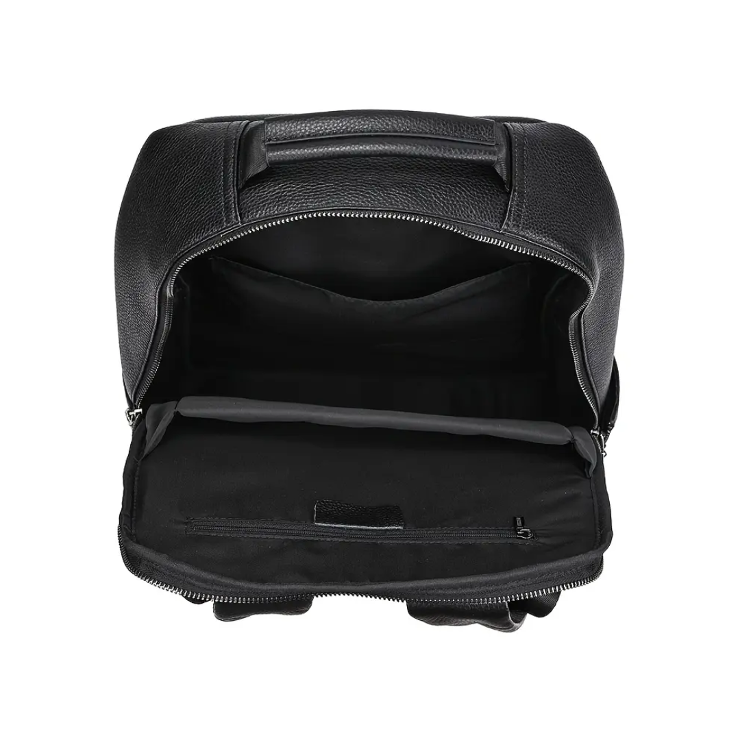 Everett | Genuine Top‑Grain Leather Laptop Backpack