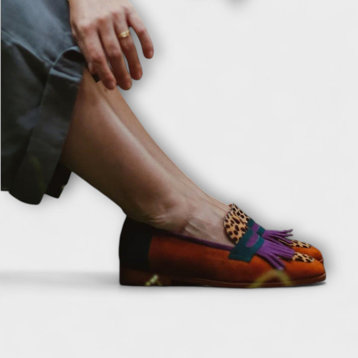 Samantha | Brown Leopard Print Moccasin