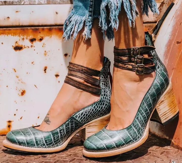 Ginevra  | Multiple-strap high heels with thick heel