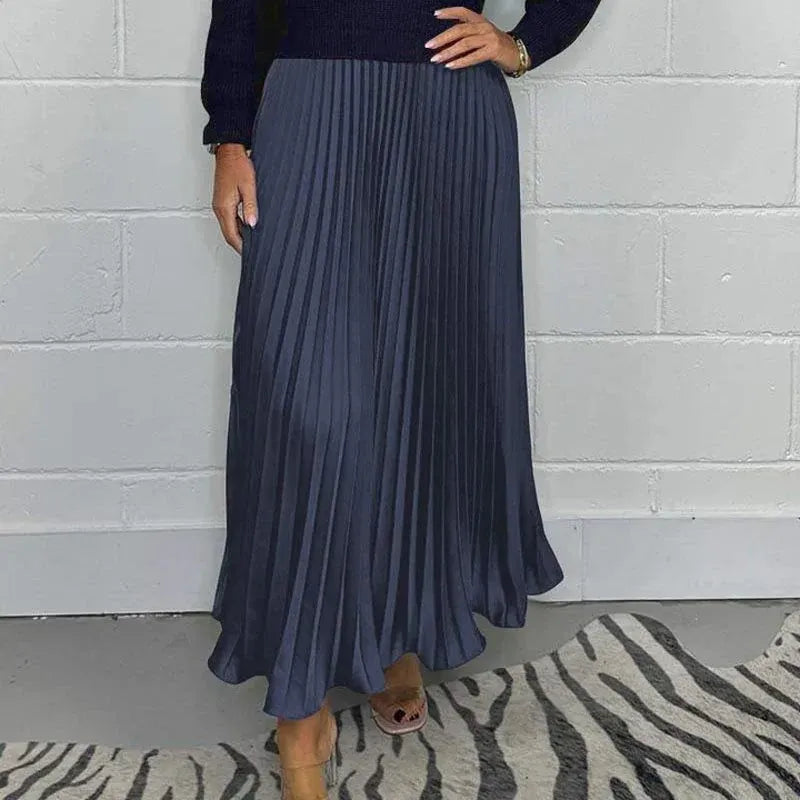 Claudia - Maxi dress with jersey and pleated skirt