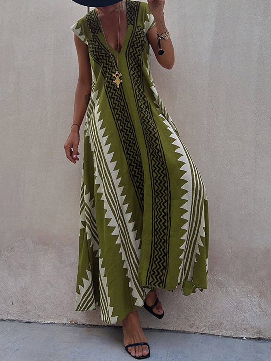 Boho | Sleeveless V-Neck Dress