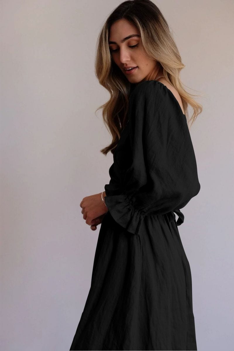 Tana | French Dress with Ruffle Sleeves